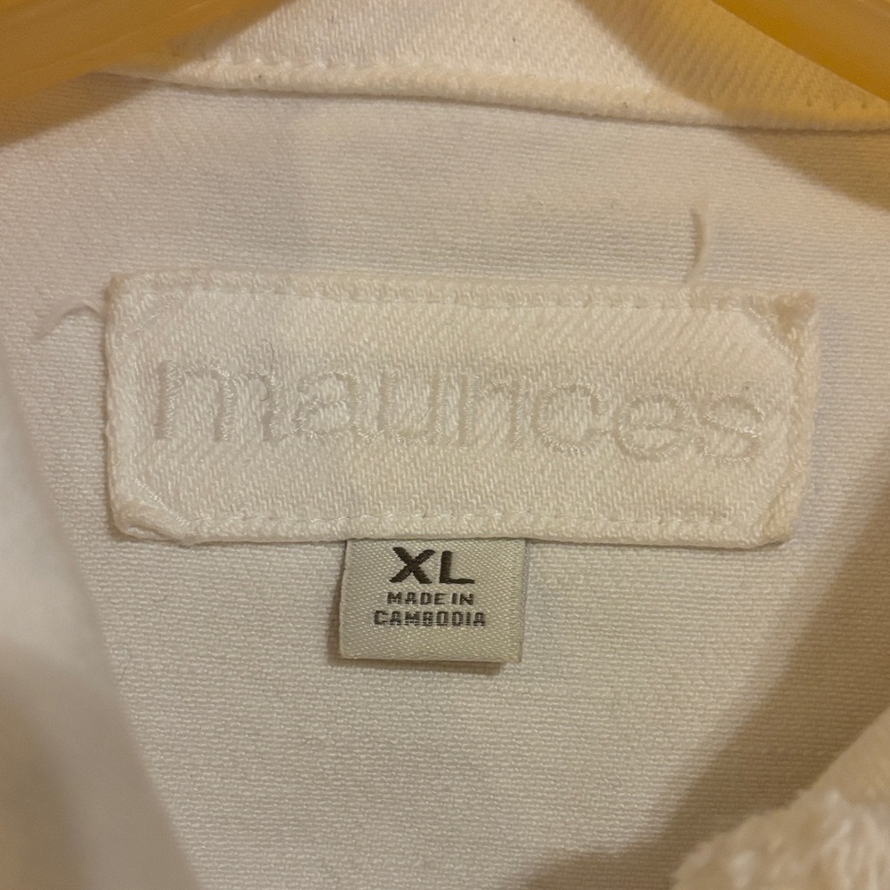 Maurices White Distressed Denim Jacket - Picture 2 of 9